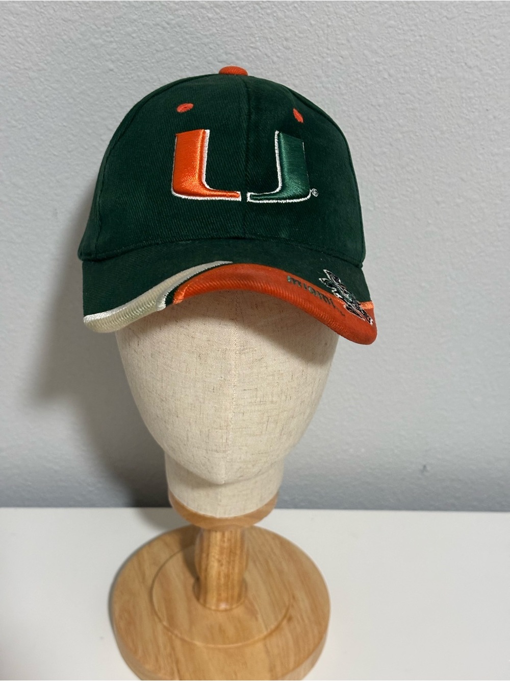 University of Miami Hurricanes adjustable strapback baseball cap